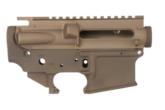 Geissele Automatics Super Duty Stripped AR-15 Receiver Set in DDC has a type III hardcoat anodized finish